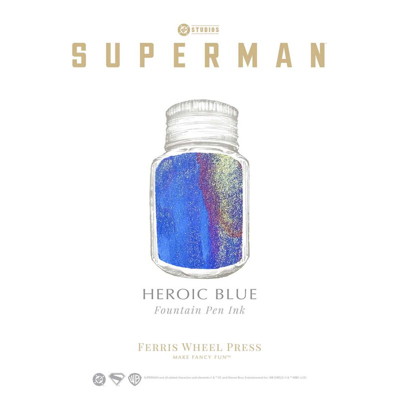 Ferris Wheel Press WB Superman Heroic Blue Ink 28ml image number 1